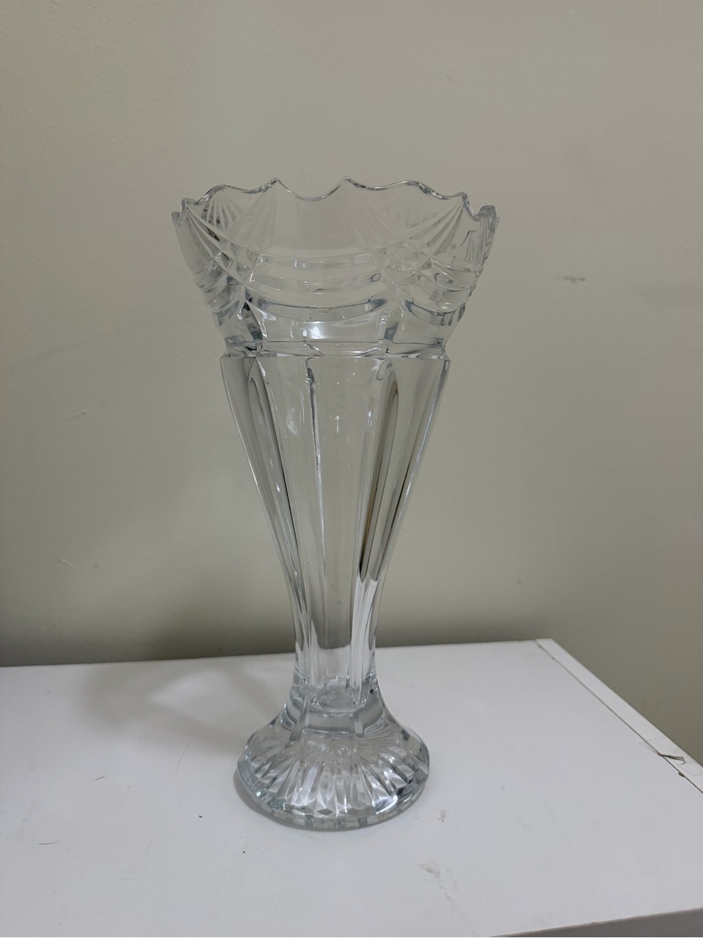 Shannon Crystal Bouquet Vase Design of Ireland 24% Lead Crystal Elegant Drapery